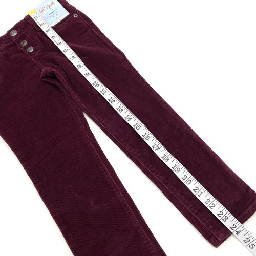 Cat & Jack Girls Size 4 Skinny Jeans Super Stretch Button Closure Burgundy - Picture 11 of 13