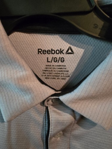 Men's Reebok Sleet (Gray) Polo Shirt Size Large Brand New With Tags - Picture 2 of 3