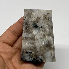 156.5g, 2.7"x1.8"x0.9", Rainbow Moonstone Freeform Crystal Polished @India, B216