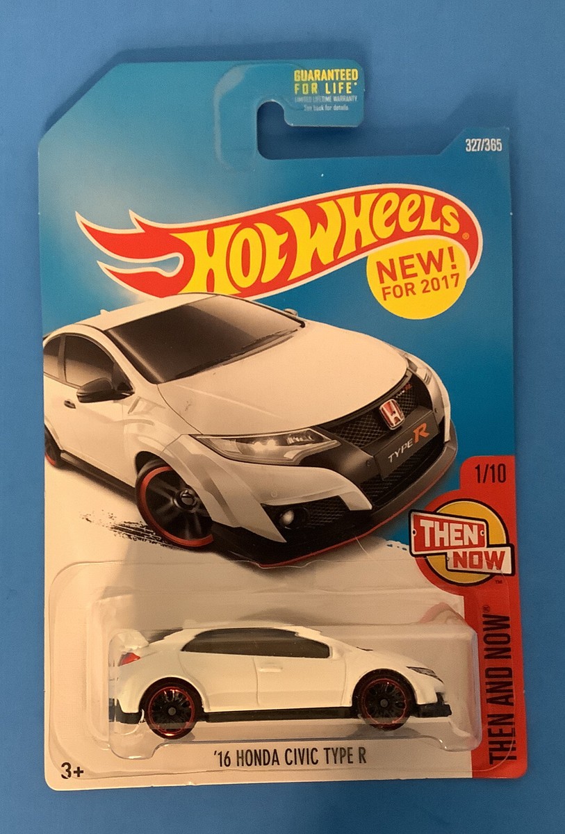 2015 hot wheels then and now 2016 Honda Civic type R white/red