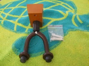 guitar wall hanger wood stratocaster telecaster les paul not a stand never used