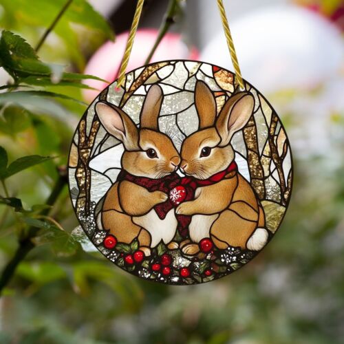 2D Easter Bunny Hanging Decoration Easter Acrylic Home Easter Hanging Decoration - Picture 6 of 24