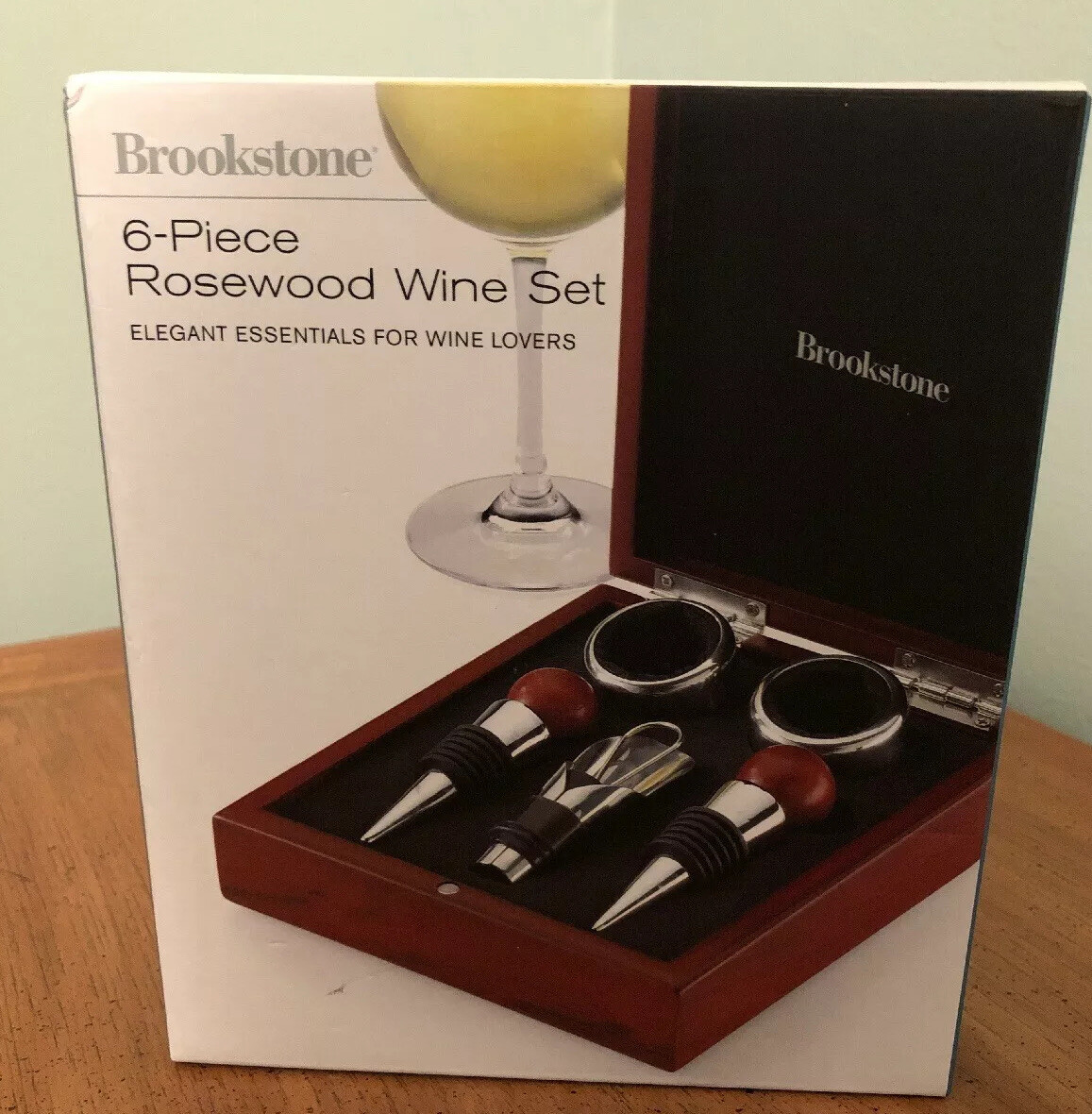 NIB Brookstone 6-Piece Rosewood Wine Set | eBay NIB Brookstone 6-Piece Rosewood Wine Set | eBay