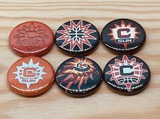 CONNECTICUT SUN WNBA BASKETBALL - SET OF 6PC 1" INCH PIN PINBACK BUTTONS [BM246]