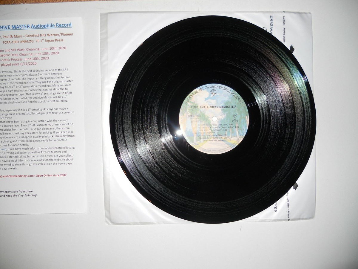 Peter, Paul & Mary Hits Analog Mint '76 1st Japan ARCHIVE Peter, Paul & Mary Hits Analog Mint '76 1st Japan ARCHIVE