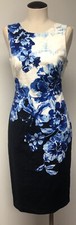 MAEVE ANTHROPOLOGIE LOVELY BLUE FLORAL VANDA CUT OUT BACK PENCIL SHEATH DRESS 4