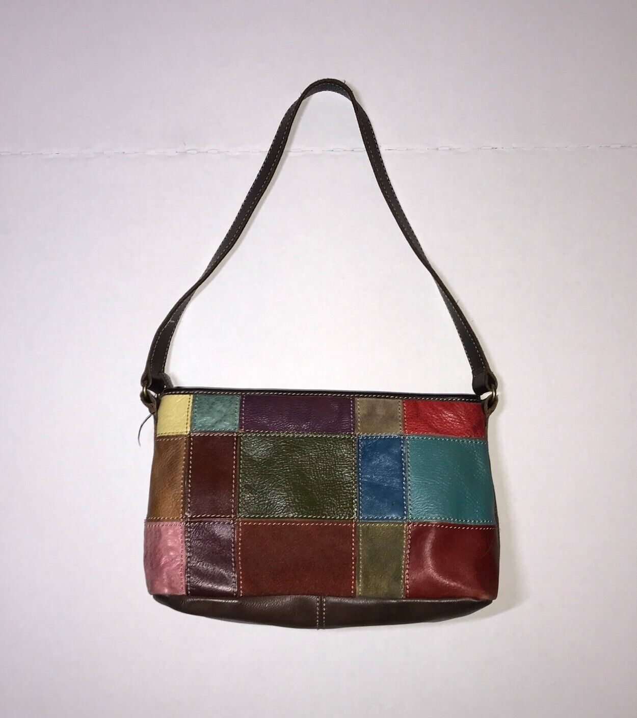 Vintage Pelle Studio Leather Patchwork Bag / Purse - image 7