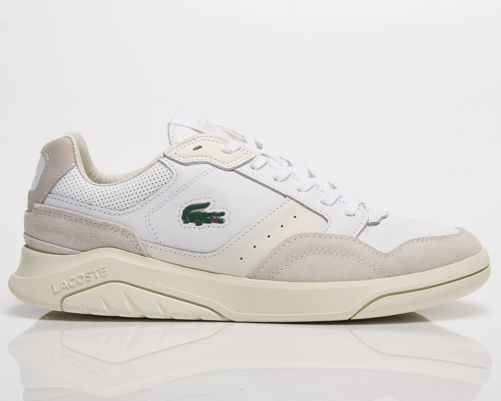 Lacoste Game Advance Luxe Leather White/Multi Men's Shoe