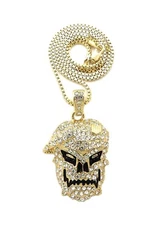 New Call of Duty Skull Pendant 24" Box/Cuban/Rope Chain Necklace XZ336