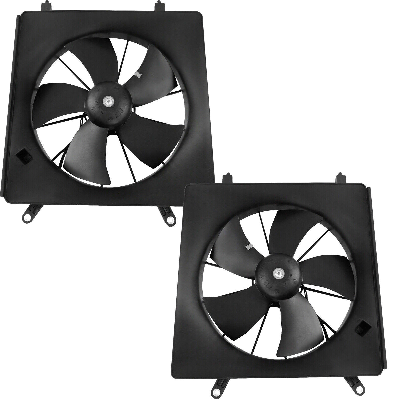 Radiator & AC Condenser Cooling Fan Assembly Pair for 20022006 Honda