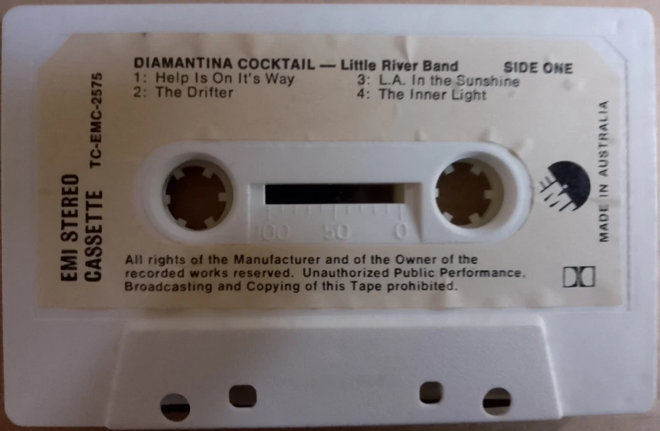 Little River Band LRB Diamantina Cocktail CASSETTE Help Is On Its Way Shorrock - Image 3 of 4