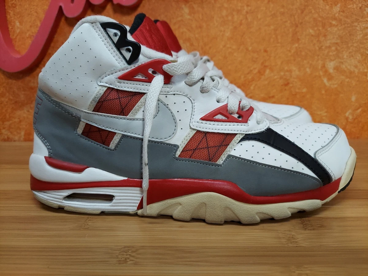 suerte oportunidad Cuervo Size 9 - Nike Air Trainer SC High White/red- 302346 107 Old School Rare |  eBay