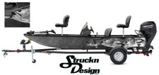 Large Grayscale Grunge Bluefish Fish Ocean Bass Boat Decal Wrap USA Vinyl