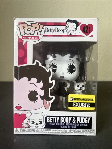 Funko Pop! Vinyl: Betty Boop - Betty Boop (w/ Pudgy) (Black and White) -...