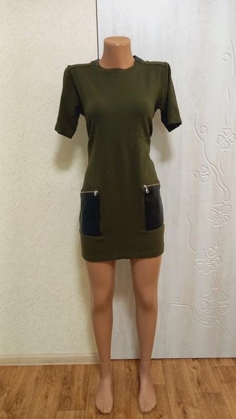 Women Whistles Dress Khaki Polyester 36