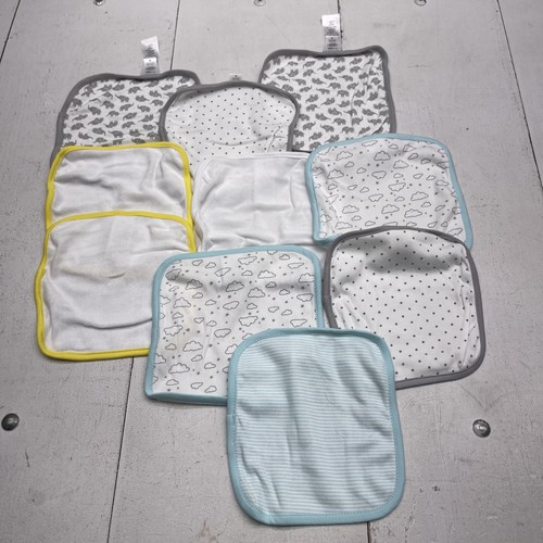Simple Joys By Carter's Baby Washcloths 10 Pack White Cotton Clouds Boys