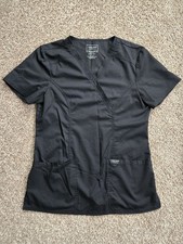 CHEROKEE WORKWEAR REVOLUTION Size Small Top  Pants Women's Black Scrubs Set