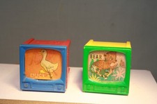Mid-Century Kohner Multicolor Vari-Vue Flicker Color TV Pair Made in USA
