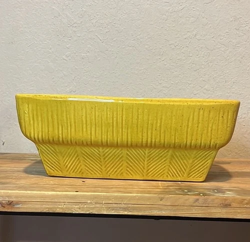 Vintage Haeger Pottery 866 Planter Gold/Brown Rectangular USA