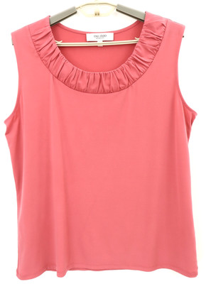 JONES STUDIO SEPARATES Women's Stretch Polyester Tank Top Cranberry Pink Size XL