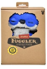 Zuru Fuggler Limited Edition Blue Grey Funny Ugly Monster Plush Toy 9in IN HAND