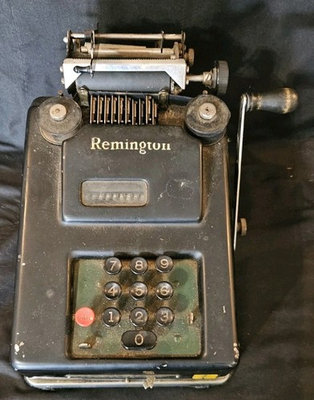 #ad Antique 1930s Remington Rand Adding Machine M51194 10 Key Mechanical... $49.99
