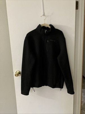 Merrell Men s Full Zip Long Sleeve Black Sweater Jacket Size Large