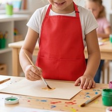 Boys Girls Fabric Aprons Pockets Kitchen Classroom Arts Crafts Painting