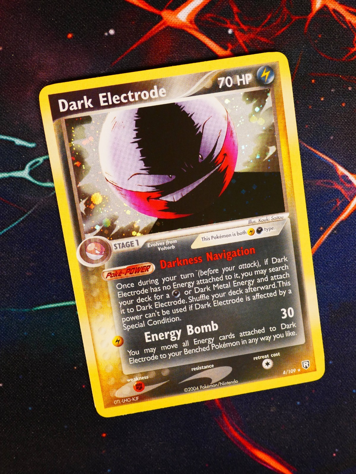 LP+ Pokemon DARK ELECTRODE Card EX TEAM ROCKET RETURNS Set #4/109 Holo Rare#1