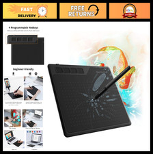 Graphics Drawing Tablet 6.5x4, 8192 Levels Pressure Sensitivity, 4 Custom Hot Ke