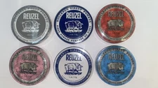 Reuzel Hair Pomade Clay Matte, Fiber, Green, Blue, Pink 1.3 and 4oz
