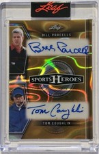 2025 Leaf Sports Heroes Bill Parcells Tom Coughlin Auto Super Prismatic Gold 1/1