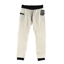 Bylt Elite Jogger Pants Ivory Black Mens Stretch Performance Gym Lift Sz XL NWT
