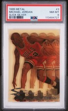 1995 METAL SLICK SILVER #3 MICHAEL JORDAN PSA 8