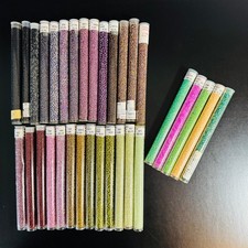 Glass Seed Bead Lot - 30 Tubes - Neutrals, Jewel Brights - Different Sizes NOS