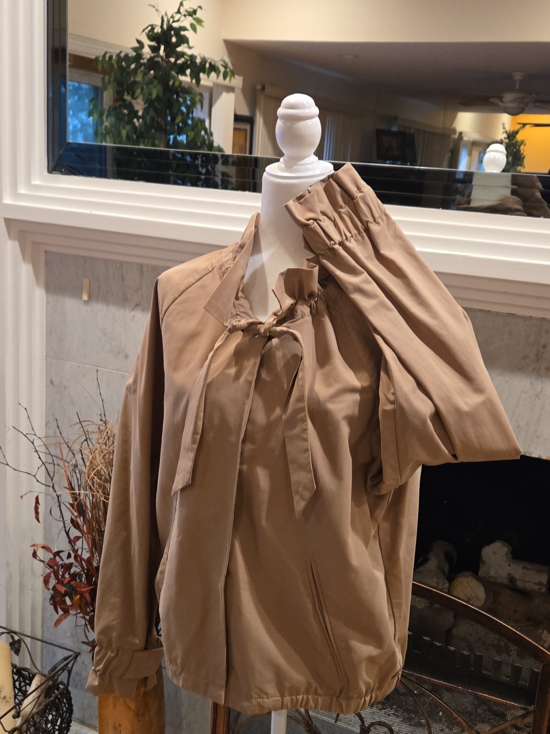 Gap Basic Jacket Women Large Beige Front Button L… - image 10