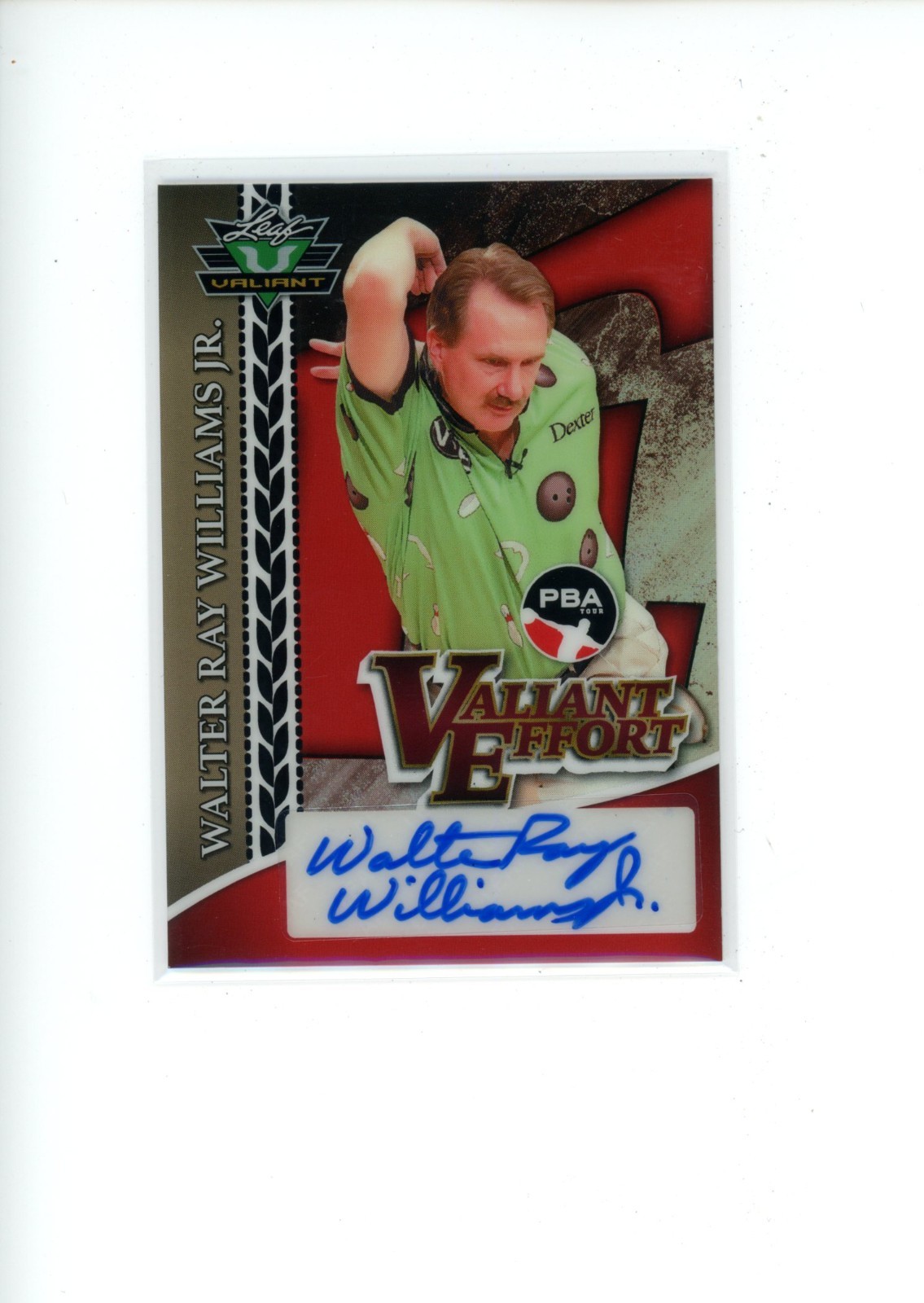 2025 Leaf Eclectic PBA Walter Ray Williams Jr VE-WRW Valiant Effort Red Auto 3/9
