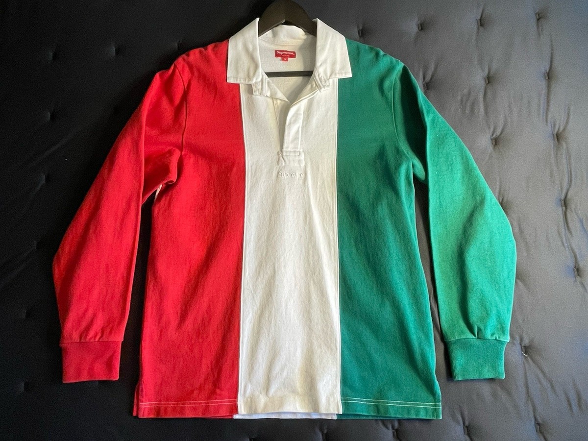 Supreme Split Rugby Polo Shirt Size Medium Pullover Collared Shirt