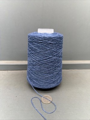 200G 2/14NM 100% GEELONG LAMBSWOOL LAMAINE BY T&D DARK DENIM BLUE COLOUR 3 PLY