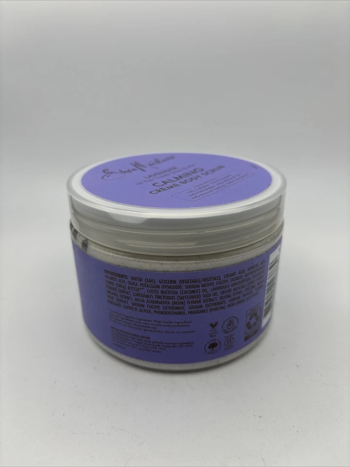 乳木果保湿薰衣草带公平贸易乳木果油镇静霜身体磨砂 11.3 盎司 — 第 4/4 张图片