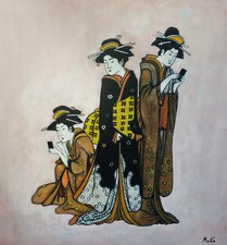 THE TEXTRESSES Original Acrylic Painting On Canvas(Make Me An Offer) 