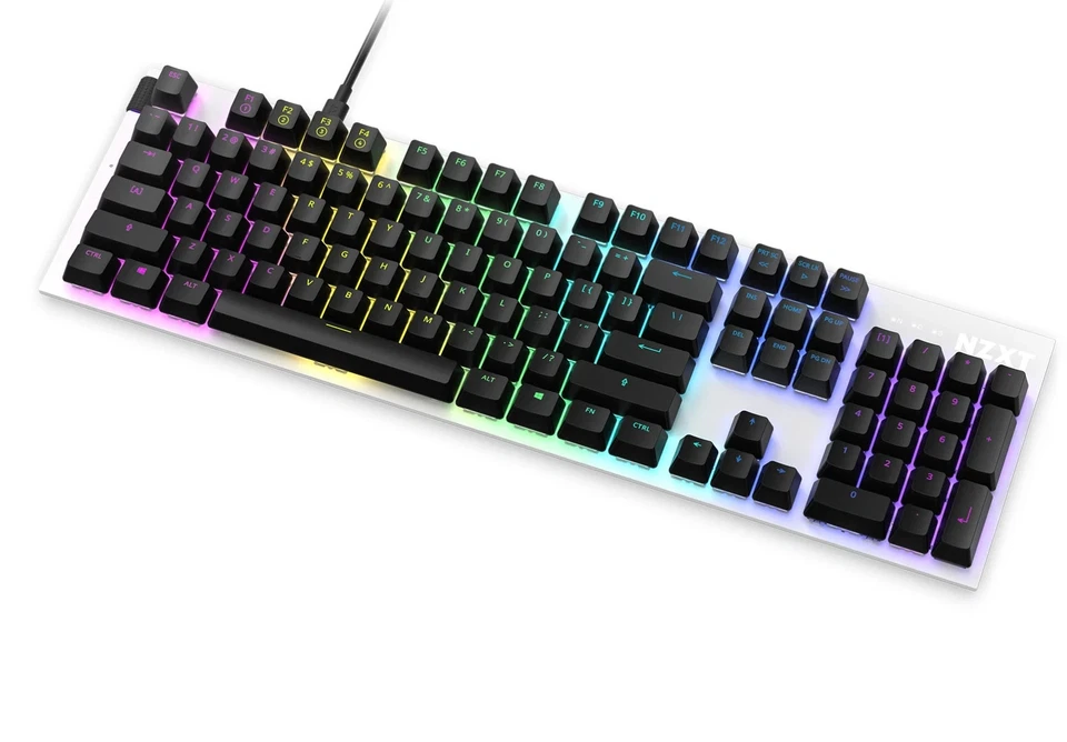 NZXT Function, matt weiß, LEDs RGB, Gateron RED - Bild 2 von 4