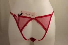 Agent Provocateur ~ FIA ~ ouvert pink mesh thong BNWT AP 2 UK 8