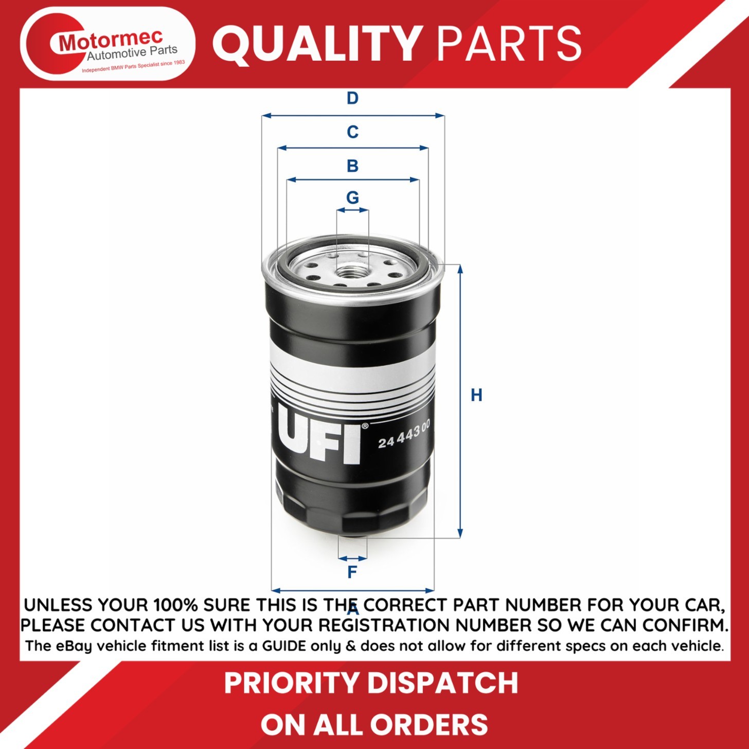FUEL FILTER 24.443.00 FOR HYUNDAI KIA CEE'D/PRO/Sportswagon/Hatchback/SW MINI - Image 4
