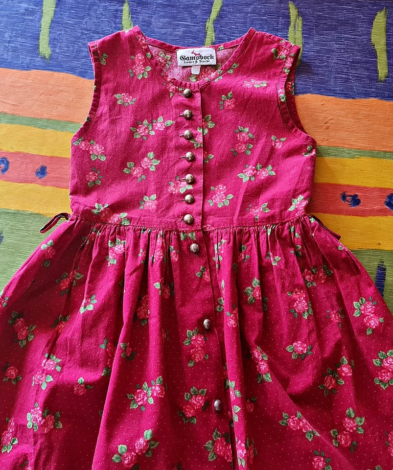 VESTIDO VINTAGE GAMSBOCK TRAJES OKTOBERFEST DIRNDL NIÑA TALLA: EE. UU. 7+/EU122/128 Foto 4 de 4