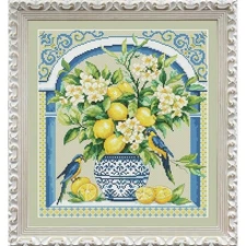 Counted Cross Stitch Kit Lemon tree DIY