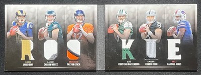 2016 PREFERRED JARED GOFF WENTZ LYNCH COOK JONES SIX PIECE PATCH #2/25 BOOKLET