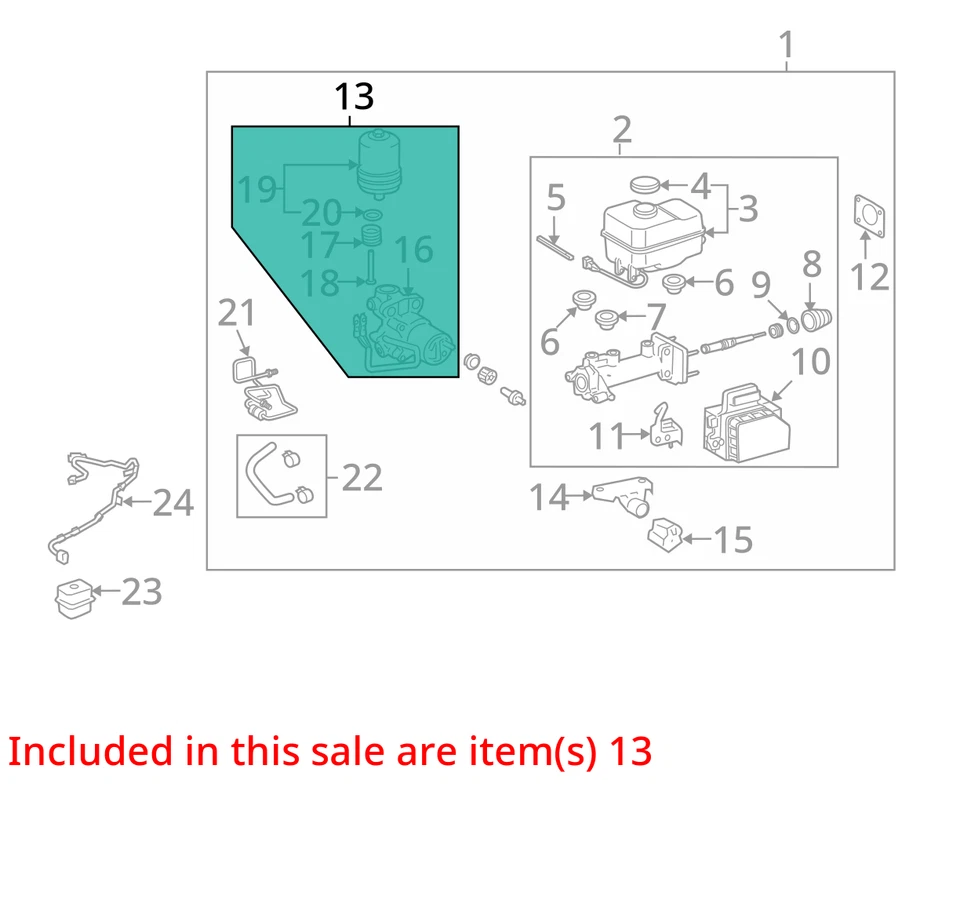 Toyota 4Runner 2008 potenciador de freno OEM 89 k millas (LKQ ~ 438970403) Foto 4 de 4