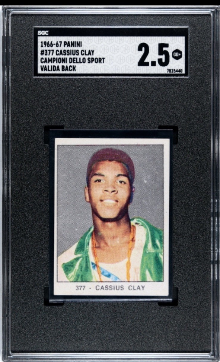 VALIDA 1966 Panini Campioni dello Sport Cassius Clay #377 Muhammad Ali SGC 2.5