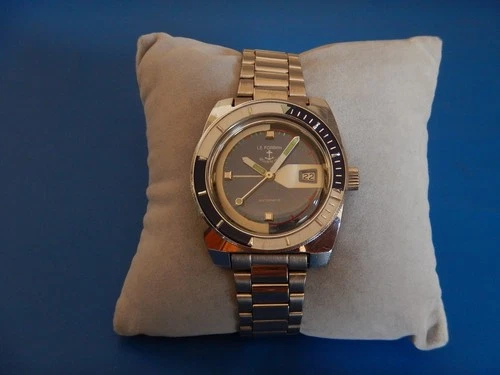 1974 GRANDE LE FORBAN LUNETTE BAKELITE 37,3mm SÉCURITÉ MER SKIN DIVER ACIER AUTO